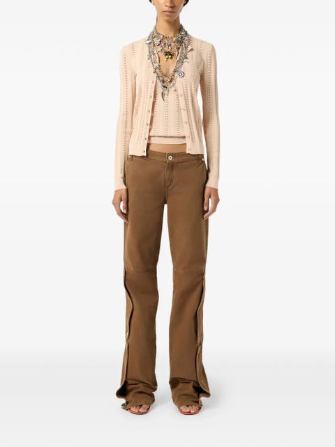 Blumarine ribbed cardigan - Neutrals - zdjęcie produktu nr 2