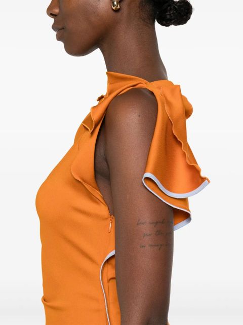 Victoria Beckham asymmetric dress - Orange - zdjęcie produktu nr 2