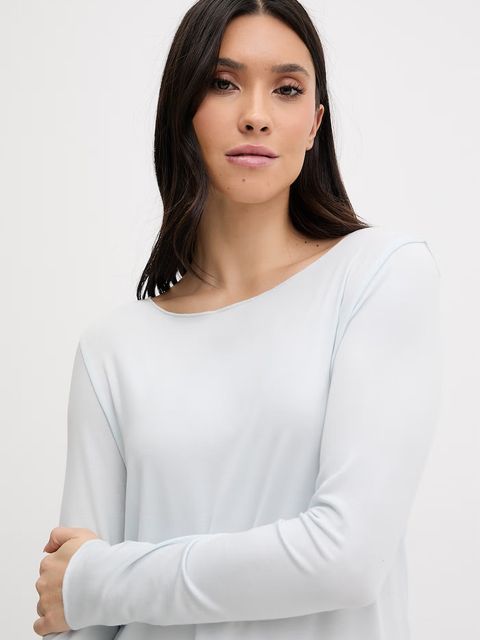 United Colors of Benetton longsleeve piżamowy z domieszką lnu