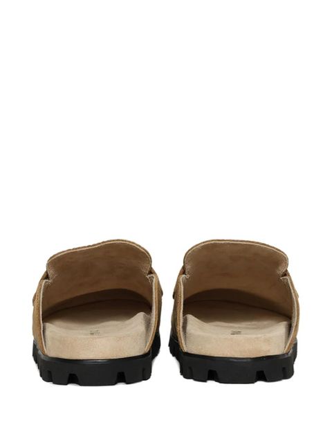 Miu Miu logo-detail suede loafers - Green - zdjęcie produktu nr 2