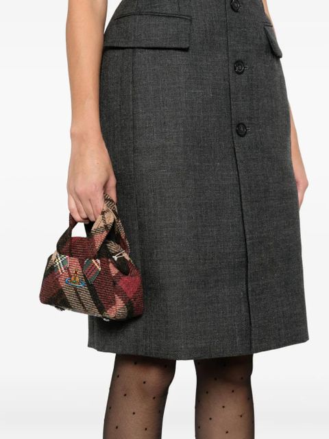 Vivienne Westwood logo-embroidered mini tote bag - Brown - zdjęcie produktu nr 2