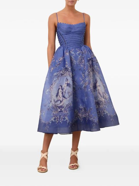 ZIMMERMANN Rebellion mermaid picnic midi dress - Blue - zdjęcie produktu nr 2