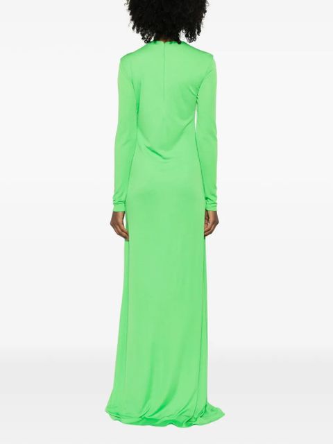 TOM FORD cut-out long-sleeve maxi dress - Green