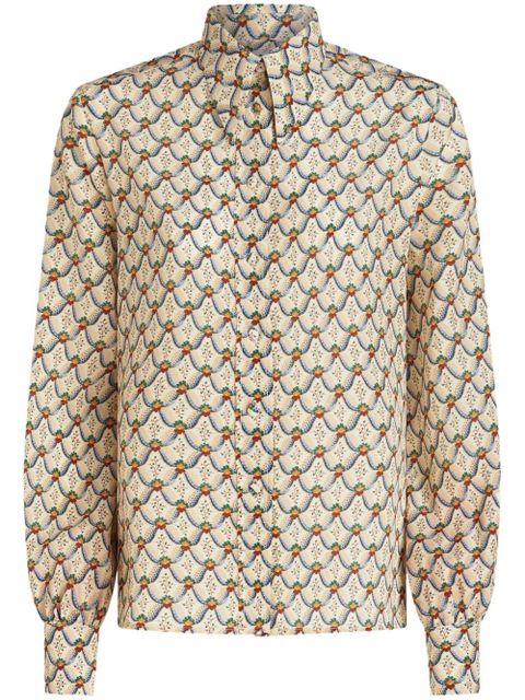 ETRO floral-print silk shirt - Neutrals - zdjęcie produktu nr 1