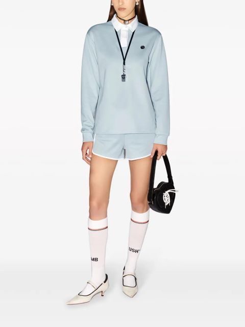 AMBUSH polo-collar logo-plaque sweatshirt - Blue - zdjęcie produktu nr 2