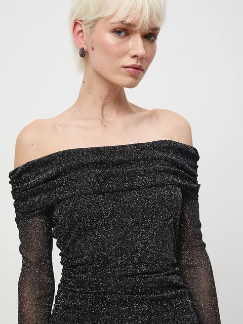 Medicine sukienka kolor srebrny mini dopasowana