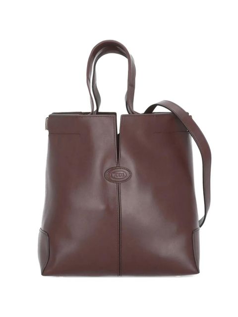 Tod's logo-plaque handle tote bag - Red - zdjęcie produktu nr 1
