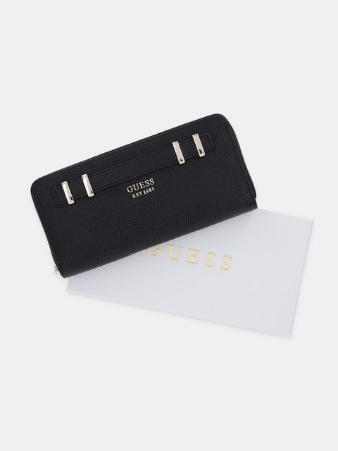 Guess portfel GREGORIA damski kolor czarny SWBG85 46146