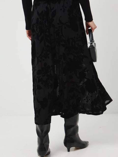 Medicine spódnica kolor czarny maxi rozkloszowana