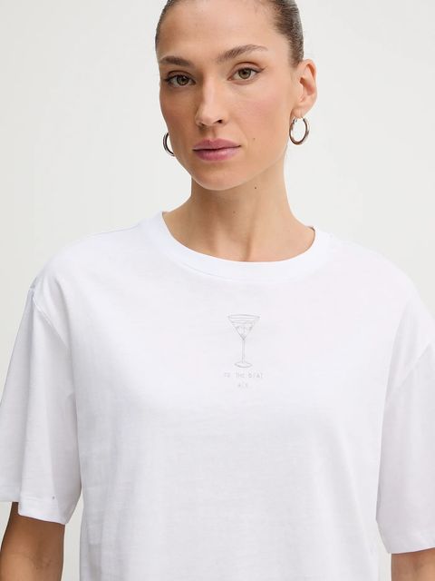 Armani Exchange t-shirt bawełniany damski kolor biały XW001086 AF10356