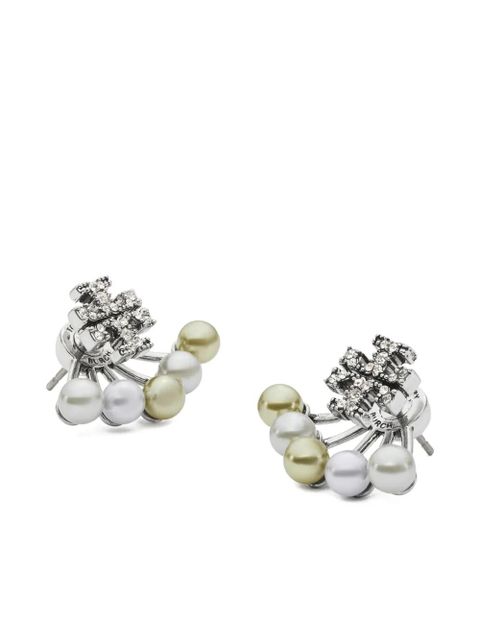 Tory Burch Moondance front-back earrings - Silver - zdjęcie produktu nr 2