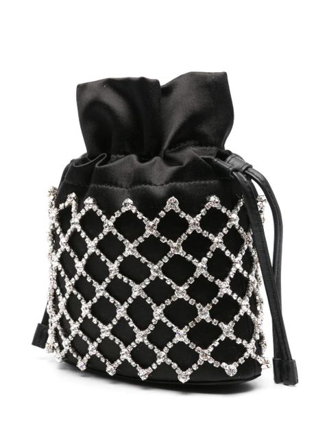 Aquazzura Crystal Lover bucket bag - Black