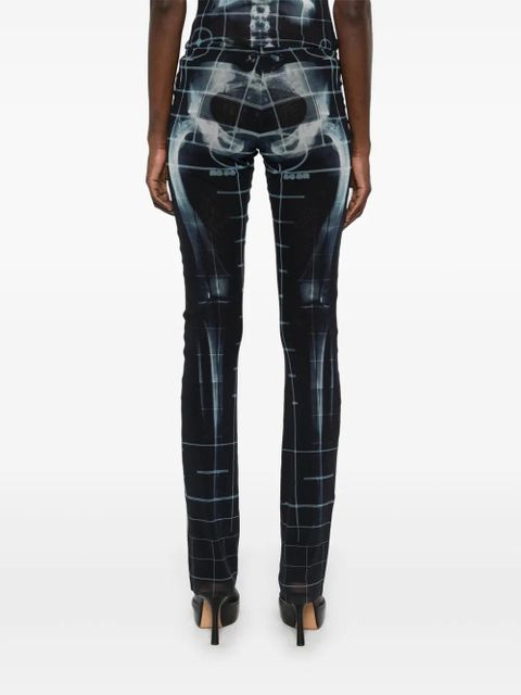 Jean Paul Gaultier Squeletor flared trousers - Black
