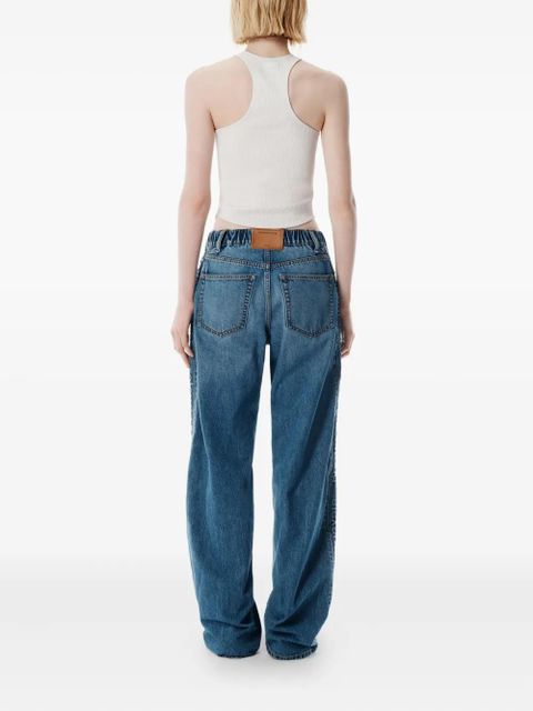 Alexander Wang logo-detail balloon trousers - Blue
