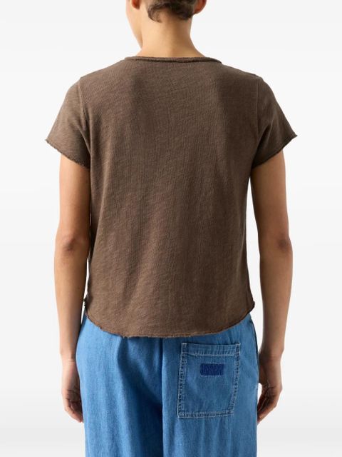 American Vintage short-sleeve V-neck T-shirt - Brown