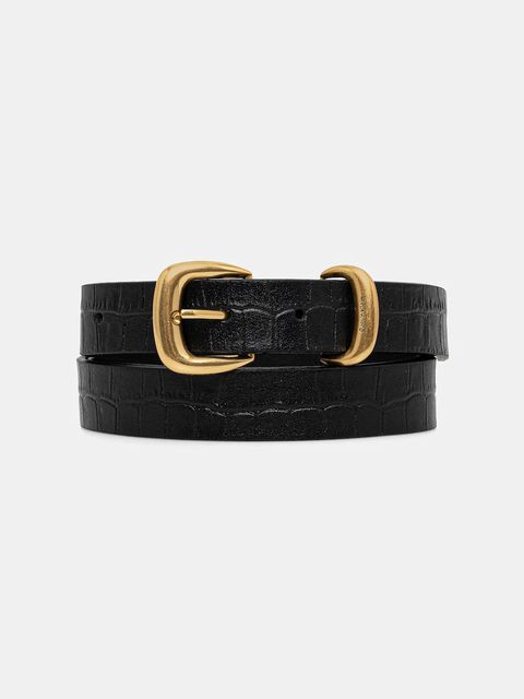 Calvin Klein pasek skórzany damski kolor czarny LV04F7056G - zdjęcie produktu nr 1