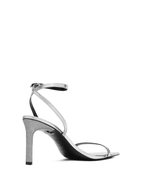 Tory Burch ankle strap heeled sandals - Silver