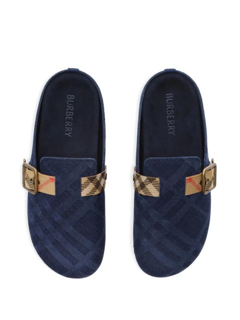 Burberry Check denim Urchin clogs - Blue