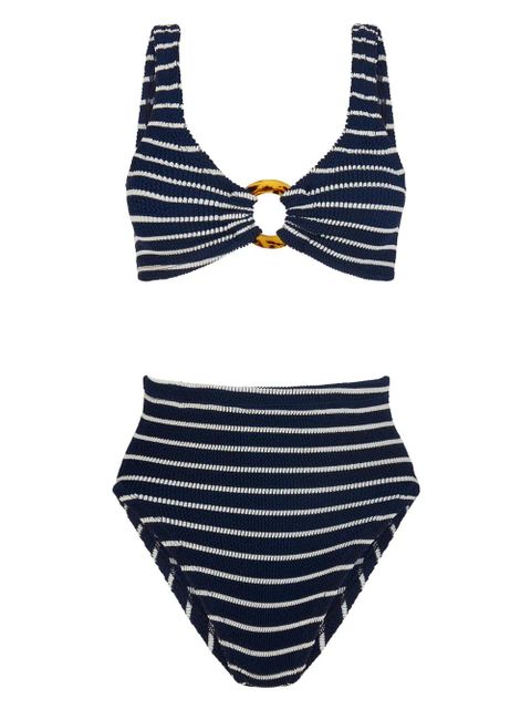 Hunza G Nadine striped seersucker bikini - Blue - zdjęcie produktu nr 1