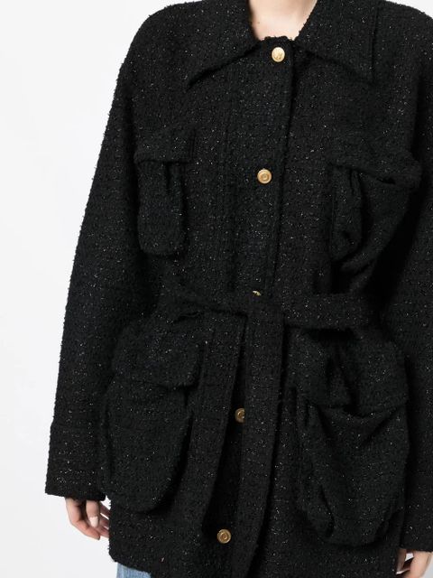 Blumarine bouclé button-up jacket - Black