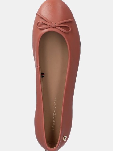 Tommy Hilfiger baleriny skórzane BALLERINA LEATHER FLAT BOW