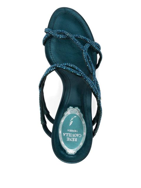 René Caovilla 80mm Braid sandals - Blue