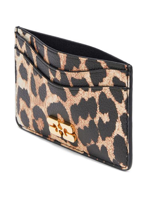 GANNI Bou leopard-print cardholder - Brown - zdjęcie produktu nr 2