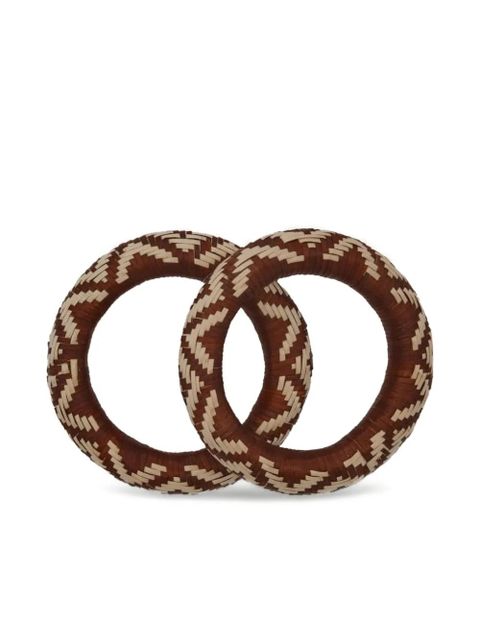 Johanna Ortiz Cosmic Serpent woven bangles bracelets - Red - zdjęcie produktu nr 1