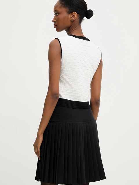 Karl Lagerfeld kamizelka damski kolor biały A3W18020