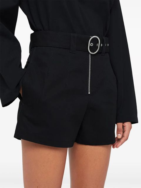 Jil Sander belted denim shorts - Black