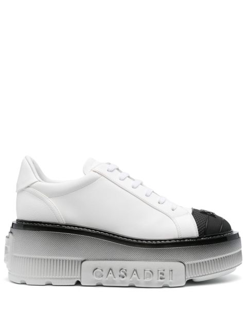Casadei Nexus leather platform sneakers - White - zdjęcie produktu nr 1