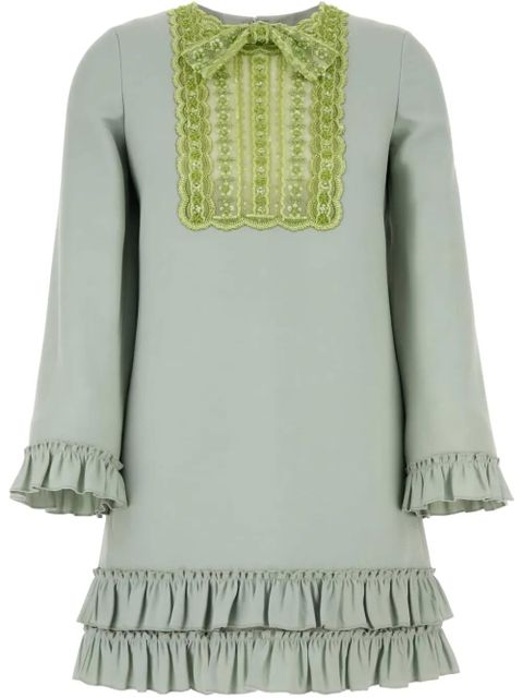 Valentino Garavani bow-detail mini dress - Green - zdjęcie produktu nr 1