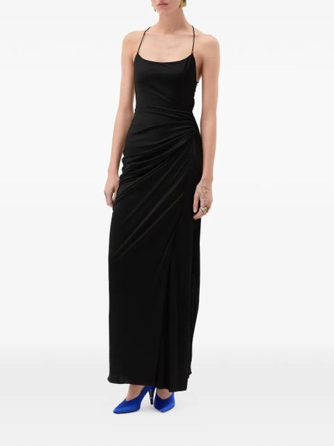Versace crossover strap ruched dress - Black - zdjęcie produktu nr 2
