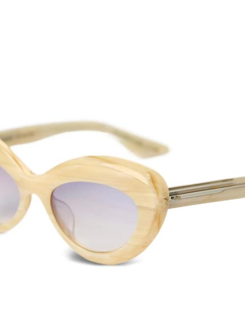 KHAITE oval cat-eye sunglasses - Neutrals