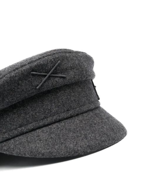 Ruslan Baginskiy logo-embroidered cotton beret - Grey - zdjęcie produktu nr 2