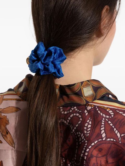ETRO Arnica paisley-motif hair scrunchie - Blue