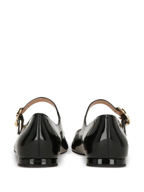 Gianvito Rossi buckle-strap ballet flats - Black