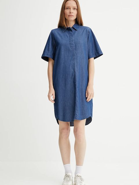 Marc O'Polo sukienka kolor niebieski mini prosta M06089121083 - zdjęcie produktu nr 2