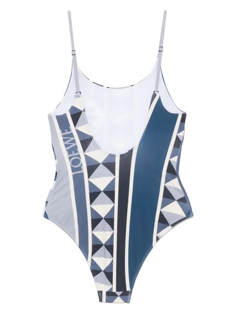 LOEWE x Paula's Ibiza geometric-print swimsuit - Blue - zdjęcie produktu nr 2