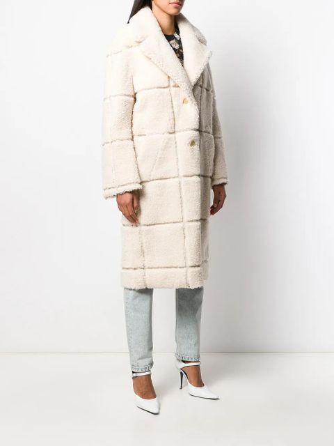 Off-White grid motif coat