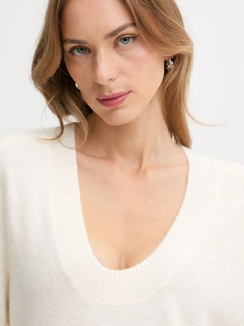 United Colors of Benetton sweter damski kolor beżowy lekki 11CZD10FD