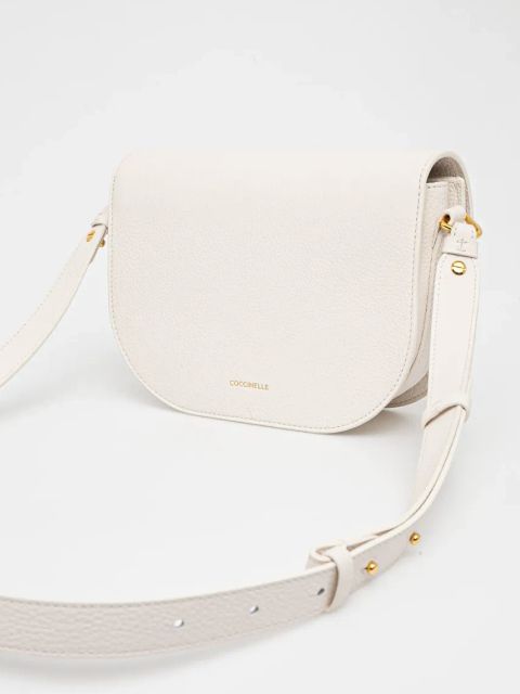 Coccinelle torebka skórzana COCCINELLEDEW kolor biały QTF 15 03 01