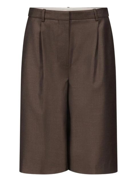 LouLou de Saison Adler pleat-detail side-pocket shorts - Brown - zdjęcie produktu nr 1