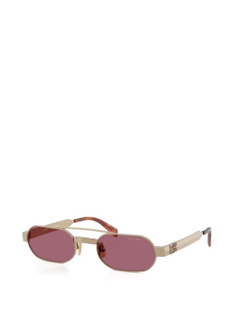 Miu Miu Eyewear rectangle-frame sunglasses - Gold - zdjęcie produktu nr 2