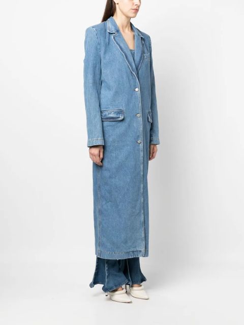 Magda Butrym single-breasted denim coat - Blue
