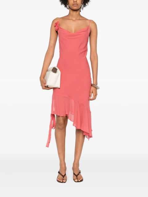 Paris Georgia Julia rose-embellished asymmetrical dress - Pink - zdjęcie produktu nr 2