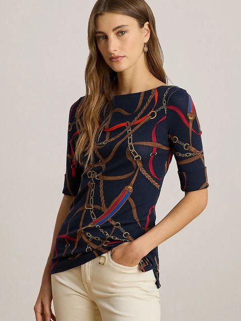 Lauren Ralph Lauren longsleeve damskie kolor granatowy 200P03722 - zdjęcie produktu nr 1