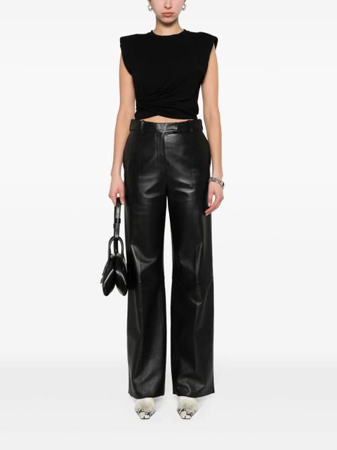 Simkhai Signature Estelle draped-detail top - Black