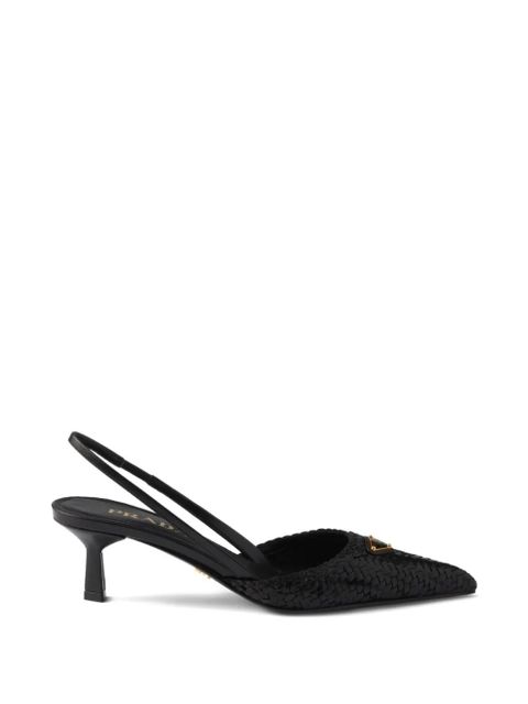 Prada woven strap slingback pumps - Black - zdjęcie produktu nr 1