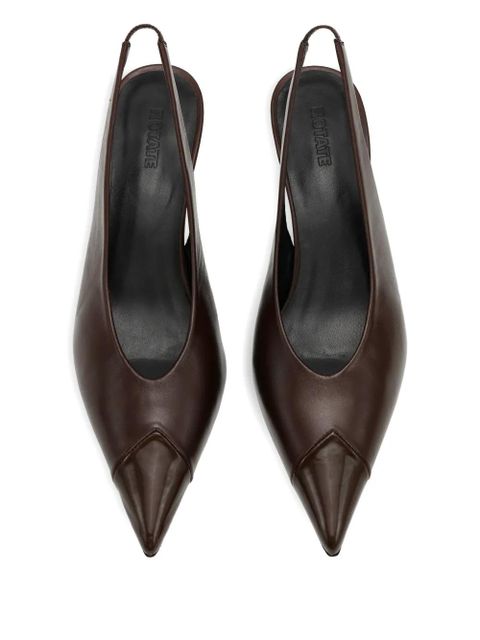 ROTATE BIRGER CHRISTENSEN slingback leather pumps - Brown - zdjęcie produktu nr 2